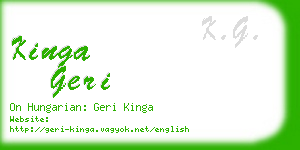 kinga geri business card